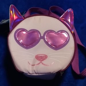 Pink cat lunch bag